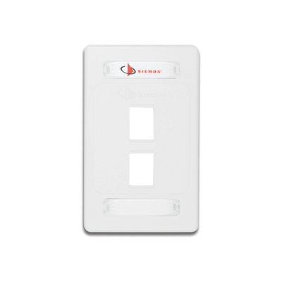 Placa de Pared Modular 10G MAX de 2 Salidas, Color Blanco