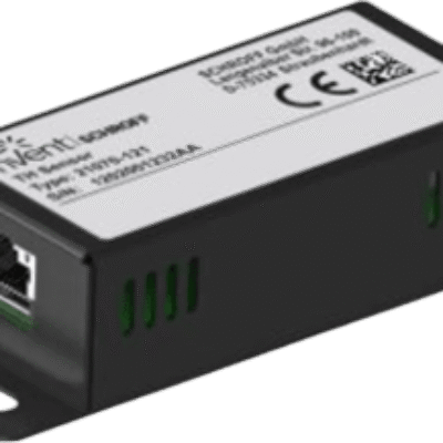 Sensor Externo de Temperatura, Humedad con 2 Contacto Digitales Secos / Hasta 16 Sensores en Cadena / 2 puertos RJ45 / Carcasa Plástica / Montaje Fácil