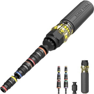 Desarmador de Impacto / 14 en 1 / Magneto de Tierras Raras / Almacenamiento Dual / Asistencia de Torque / Adaptador 7/8″.