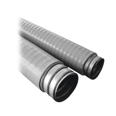 Tubo Flexible tipo Liquidtight de 3/8″ (9.5 mm). Acero + Forro PVC. Rollo de 50 Metros.