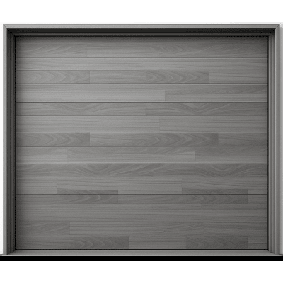 Puerta de Garage de Alta Calidad / Estilo Americano / Acabado Laminado PREMIUM / Color Gris / 20×7 Pies.