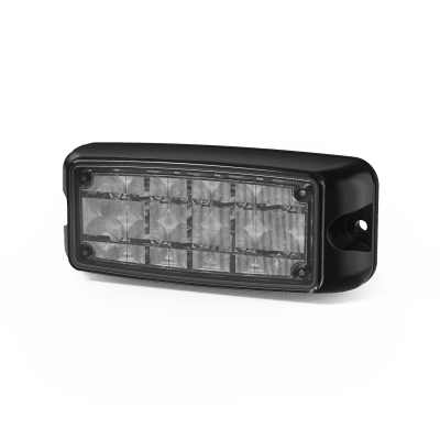 Luz de Advertencia de 5X2″ 10 LED, Rojo/Azul, Bisel Negro, Lente Transparente