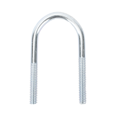 Abrazadera tipo U de 1 1/2″, con acabado Electro Zinc, no incluye tuercas y arandelas