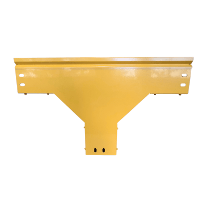 CHFIBER T VERTICAL DE ALUMINIO PERALTE 4″ ANCHO 4″ RADIO 8″ CON RECUBRIMIENTO EN PINTURA EPÓXICA, INCLUYE TAPA , UN PAR DE COPLES Y TORNILLERÍA.