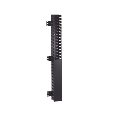 Organizador Vertical IN-Cabinet, Sencillo (Solo Frontal), Para Uso Con Gabinetes Panduit, Montaje Frontal en Riel de Rack, 40 UR, 2.25 in de Ancho, Color Negro