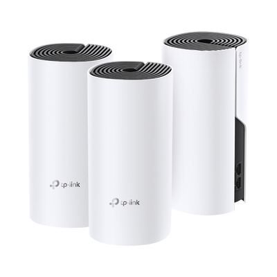 KIT 3 Routers Inalámbricos MESH Interior para Hogar / Doble Banda Wi-Fi 5 AC1200 Mbps / 2 Puerto Gigabit WAN/LAN / 2 Antenas Internas / Administración Mediante la App Deco (iOS, Android)