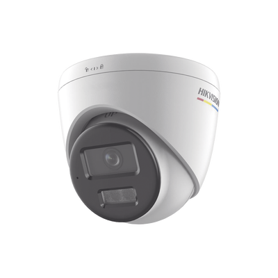 [Dual Light + ColorVu] Turret IP 4 Megapixel / Lente 2.8 mm / 30 mts IR + 30 mts Luz Blanca / Micrófono Integrado / ACUSENSE Lite / Exterior IP67 / WDR 120 dB / PoE / Micro SD