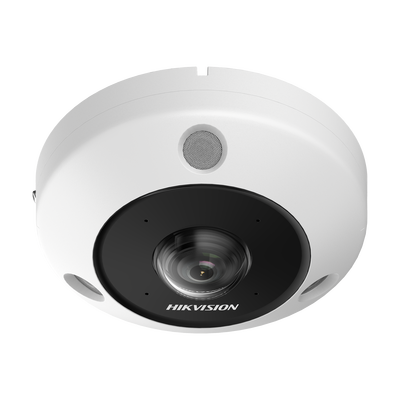 Fisheye IP 12 Megapixel / 180° – 360° / Dewarping / Lente Inmervision / Heat Map / HEOP 2.0 / Conteo de Personas / IP67 / IK10 / 15 mts IR / Entrada y Salida de Audio y Alarma / Múltiples Vistas / Micrófono Integrado