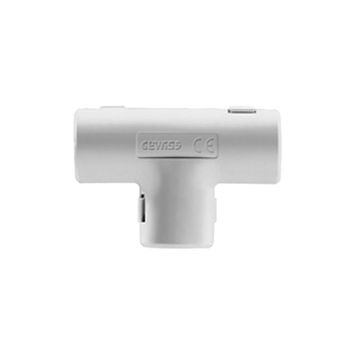 Unión en «T» para tubería rígida, recomendado para cable eléctrico, PVC Auto-extinguible, de 16 mm