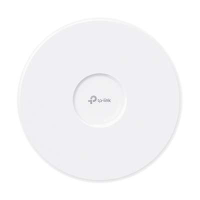 Punto de Acceso Omada / Wi-Fi 7 BE22000 MU-MIMO 4×4 / 2 Puertos 10 Gbps / Mesh Omada / Operaciones Multiencale (MLO) / Configuración por Controlador o Stand-Alone / Para Montaje en Techo/pared / Alimentación PoE++