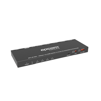 Splitter HDMI 1×4 | 1 Entrada a 4 salidas (Simultaneas) | 4K@60Hz | Extractor de Audio | Down Scaler | HDR  4:4:4 | EDID | 18Gbps