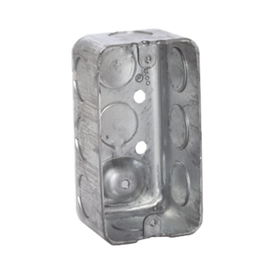 Caja (Chalupa) 4×2″/ Profundidad 1-7/8″/ 10 Entradas de 1/2″/ Troquelada.