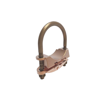 Conector Mecánico para Cable Calibre 4 a 3/0 AWG / Paralelo o 90° Grados a Tubo de 2″ o Varilla de 2″ – 2 3/8″.
