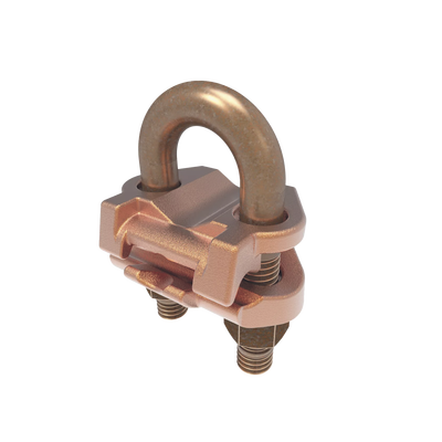 Conector Mecánico para Cable Calibre 4 a 2/0 AWG / Paralelo o 90° a Tubo de 3/8″ o Varilla de 5/8″ – 3/4″.