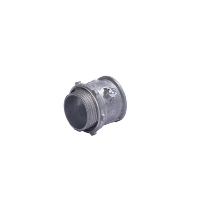 Conector 2″ (52mm) pared delgada con tornillo galvanizado etiqueta verde