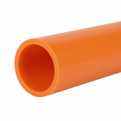 Ducto para Fibra Óptica 2″ Liso RD11, Color Naranja Prelubricado, Rollo de 200 Metros