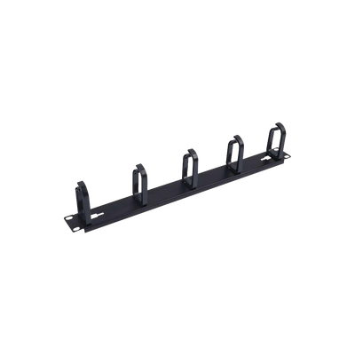 Organizador de Cables con 5 anillos, 1U, 19″ Color negro