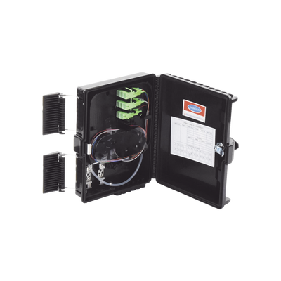 Cierre de Empalme para 24 Fusiones de Fibra Óptica, Interior/Exterior, con 8 Acopladores SC/APC y Splitter 1×8 SC/APC Incluido, IP65