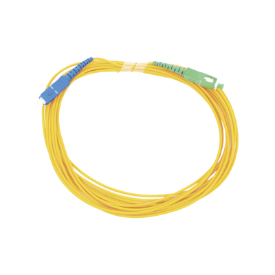 Jumper de Fibra Óptica Monomodo SC/UPC – SC/APC Simplex, Color Amarillo 5 Metros (16.40 Pies)
