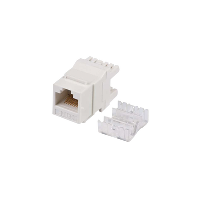 Módulo Jack Keystone Cat5e con Terminación en Ángulo 180 – Color Blanco