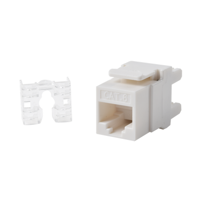 Módulo Jack Keystone Cat6 con Terminación 110 (Punchdown) Ángulo 180 – Color Blanco
