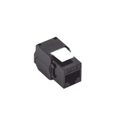 Módulo Jack Keystone Cat6A (Toolless), con Terminación en Ángulo 180 – Color Negro, Compatible con Faceplate y Patchpanel Linkedpro