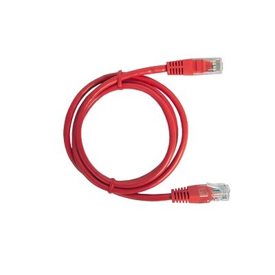 Cable de Parcheo UTP Cat5e – 0.5 Metros (1.64 Pies) – Rojo