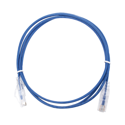 Cable de Parcheo Slim UTP Cat6 – 1.5 Metros (4.92 Pies) Azul Diámetro Reducido (28 AWG)