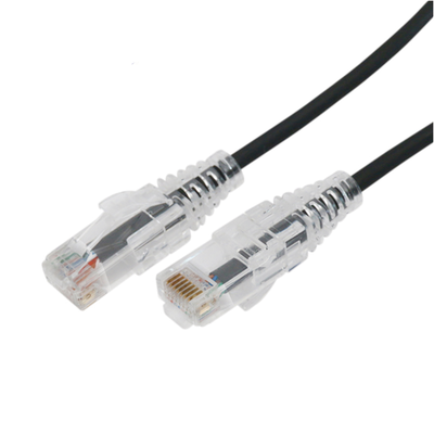 Cable de Parcheo Slim UTP Cat6A – 1 Metro (3.28 Pies) Negro, Diámetro Reducido (28 AWG)