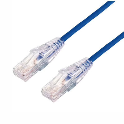 Cable de Parcheo Slim UTP Cat6A – 10 Metros (32.81 Pies) Azul, Diámetro Reducido (28 AWG)