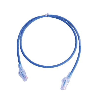 Patch Cord MC6 Modular Cat6 UTP, CM/LS0H, 0.91 Metros (3 Pies), Color Azul, Versión Bulk (Sin Empaque Individual)
