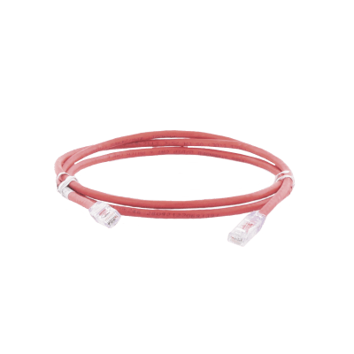 Cable de Parcheo UTP Categoría 6, con Plug Modular en Cada Extremo – 2 Metros (6.56 Pies) – Rojo