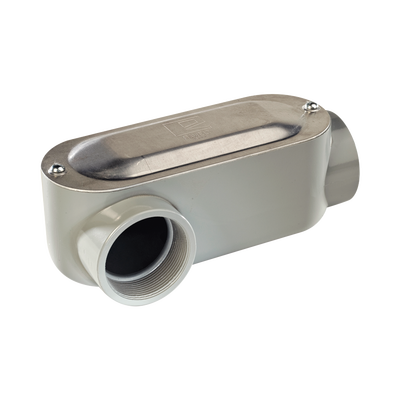 Caja Oval Roscada tipo LR de 1″ (25.4 mm) / Incluye tapa y tornillos.