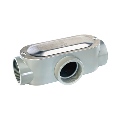 Caja Condulet Tipo: T de 1″ (25.4 mm). Incluye tapa y Tornillos.
