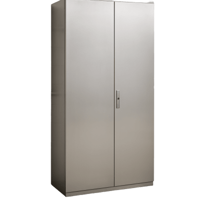 Gabinete de Acero Inoxidable IP55 (1000 x 2200 x 400 mm) con Placa Interna Galvanizada.