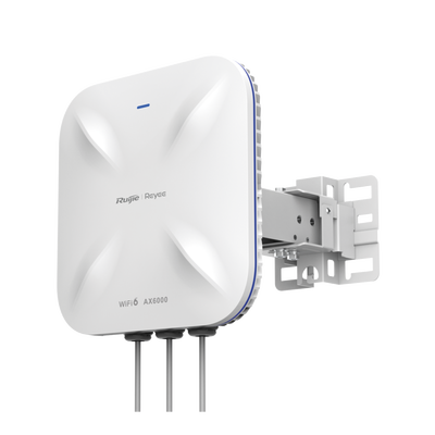 Punto de Acceso Mesh Wi-Fi 6 Industrial para Exterior Sectorial 60°, hasta 5.95 Gbps, MU-MIMO 4×4, Filtros Anti Interferencia y Auto Optimización con IA, puerto eth 2.5G y SFP