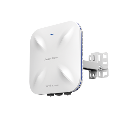 Punto de Acceso Mesh Wi-Fi 6 Industrial para Exterior Omnidireccional 5.95Gbps, MU-MIMO 4×4, 360°, Filtros Anti Interferencia y Auto Optimización con IA, puerto eth 2.5G y SFP