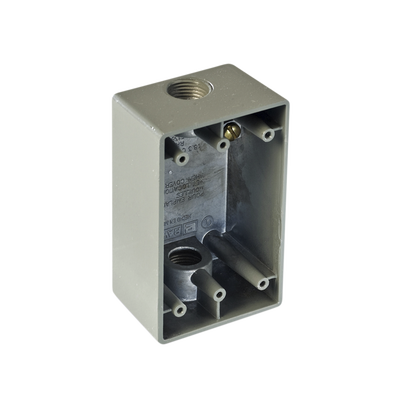 Caja Condulet FS de 3/4″ (19.05 mm) con dos bocas a prueba de intemperie.