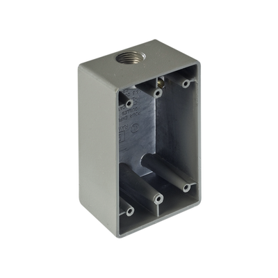 Caja Condulet FS de 3/4″ ( 19.05 mm) con una boca a prueba de intemperie.