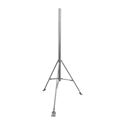 Mástil de 2″ x 1.5 metros con Tripie para Instalación en losa. Acero Galvanizado en Caliente.