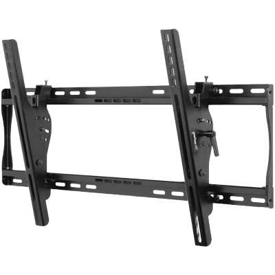 Montaje de pared Universal con inclinacion para Pantallas de 40″ a 75″ / Inclinación +15° a -5° / Capacidad Carga 79 kg / Sistema Hook-and-Hang Instalación Individual