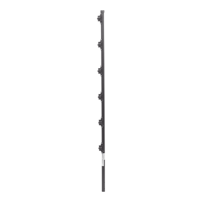 Poste con 6 Aisladores de PASO  para Cerca Electrificada. Tubo Galva. de 1.4m, cal. 18 de 1″ Diam. + Pintura Negra.