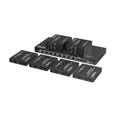 Kit Divisor y Extensor HDMI | 1×8 | Hasta 70 m |Resolución 4K @ 60 Hz | Cat 6/6a/7 | IPCOLOR | CERO LATENCIA | Puerto S/PDIF | EDID | RS232 | Salida Loop / PoC