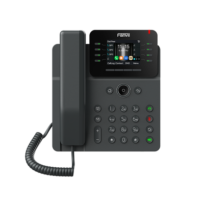 Teléfono IP Wi-Fi Empresarial,Bluetooth, 12 líneas SIP, pantalla a color 2.8″, PoE, puertos Gigabit, conferencia local de 6 vías.