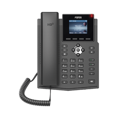 Teléfono IP / 4 Líneas SIP / Pantalla LCD Color 2.4″ / Audio HD G.722 y Opus / Conferencia 3 Vías / PoE 802.3af / OpenVPN / Soporte EHS