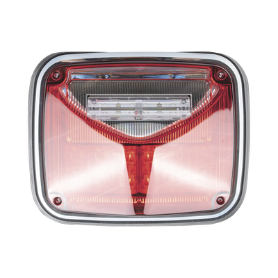 Luz de advertencia de 8 X 6″, Color Rojo, Con Luz de Trabajo Clara, Ideal para Ambulancias