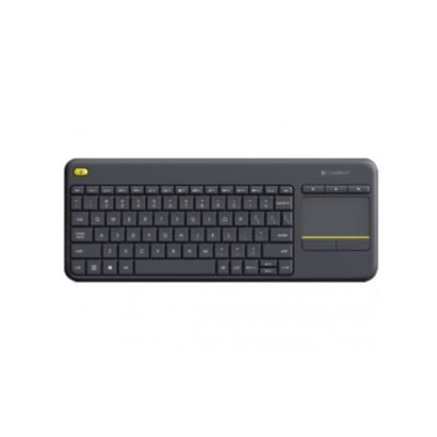 Wireless Touch Keyboard LOGITECH K400 PLUS, Negro, Inalámbrico