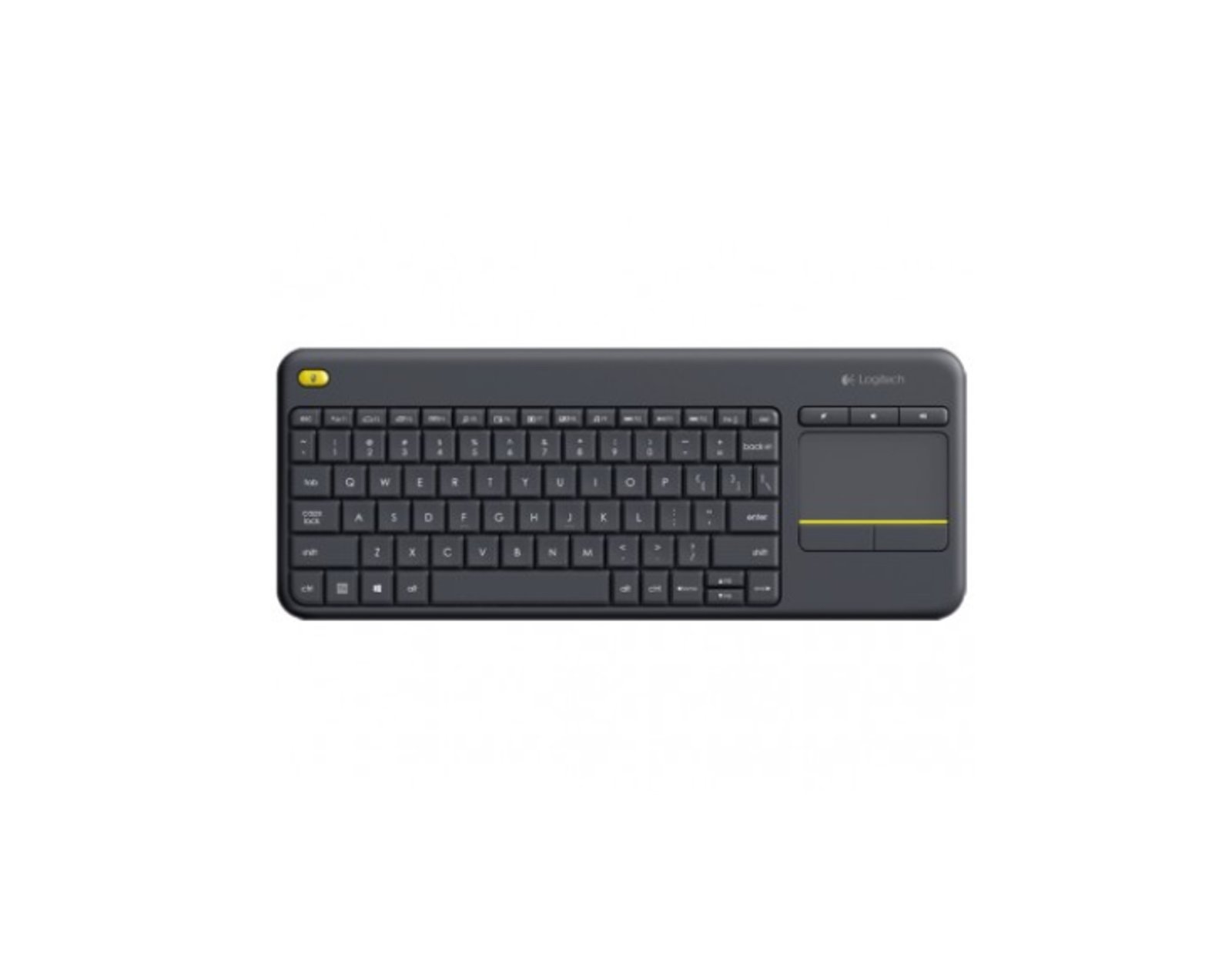 Wireless Touch Keyboard LOGITECH K400 PLUS, Negro, Inalámbrico