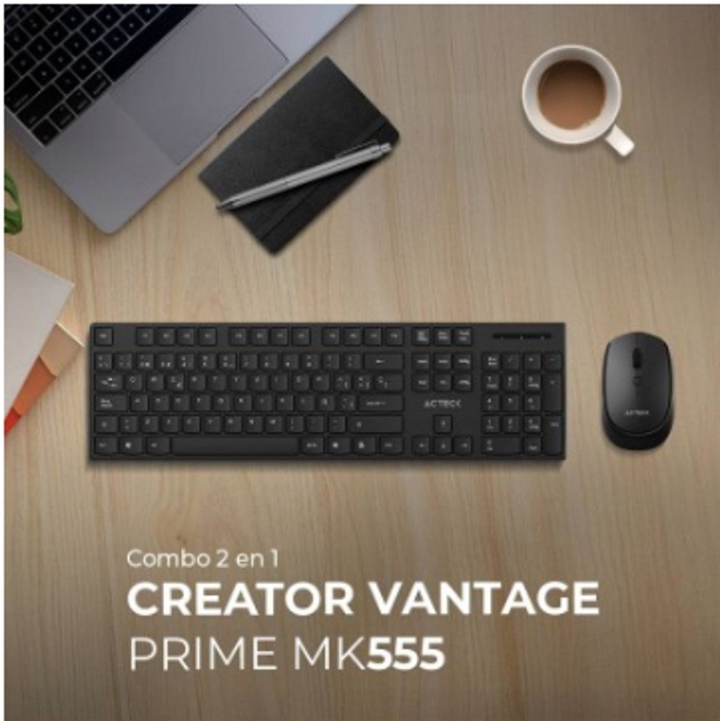Kit Teclado y Mouse Acteck CREATOR VANTAGE PRIME MK555 Teclado y Mouse Inalámbrico - Imagen 4
