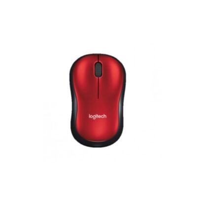 Mouse LOGITECH M185, Rojo, 3 botones, RF inalámbrico, Óptico, 1000 DPI